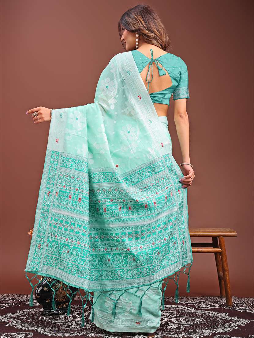 women self design bordered saree with blouse - 21933484 -  Standard Image - 2
