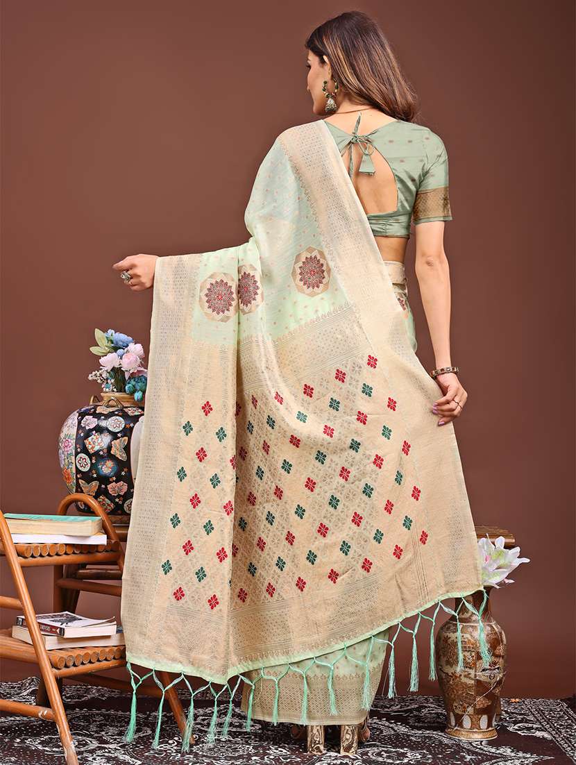 women self design bordered saree with blouse - 21933499 -  Standard Image - 2