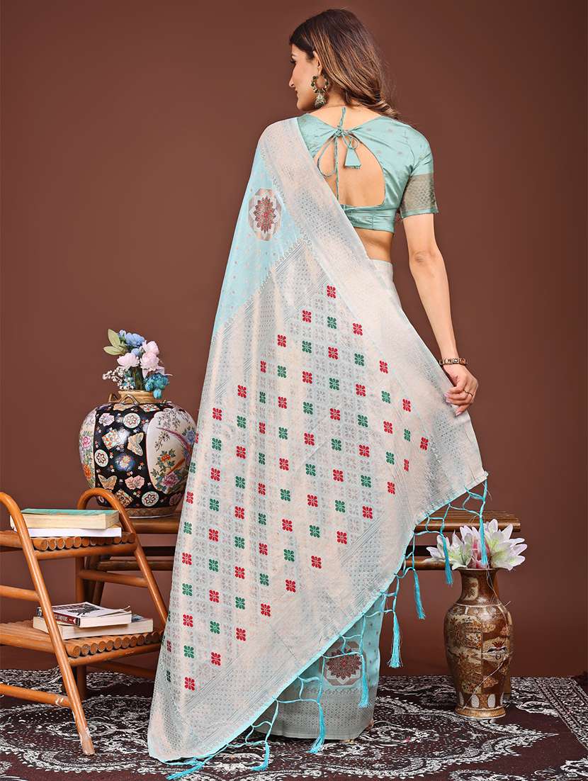 women self design bordered saree with blouse - 21933500 -  Standard Image - 2