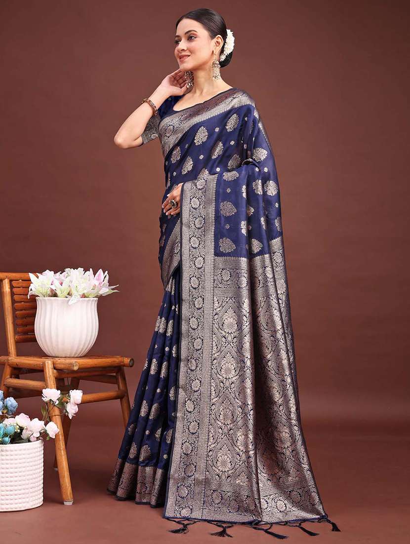 women self design banarasi saree with blouse - 21933555 -  Standard Image - 2