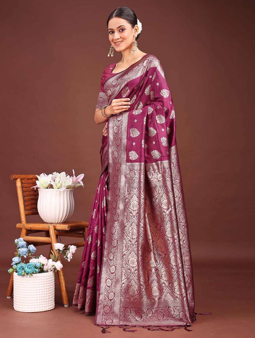 women self design banarasi saree with blouse - 21933558 -  Standard Image - 2