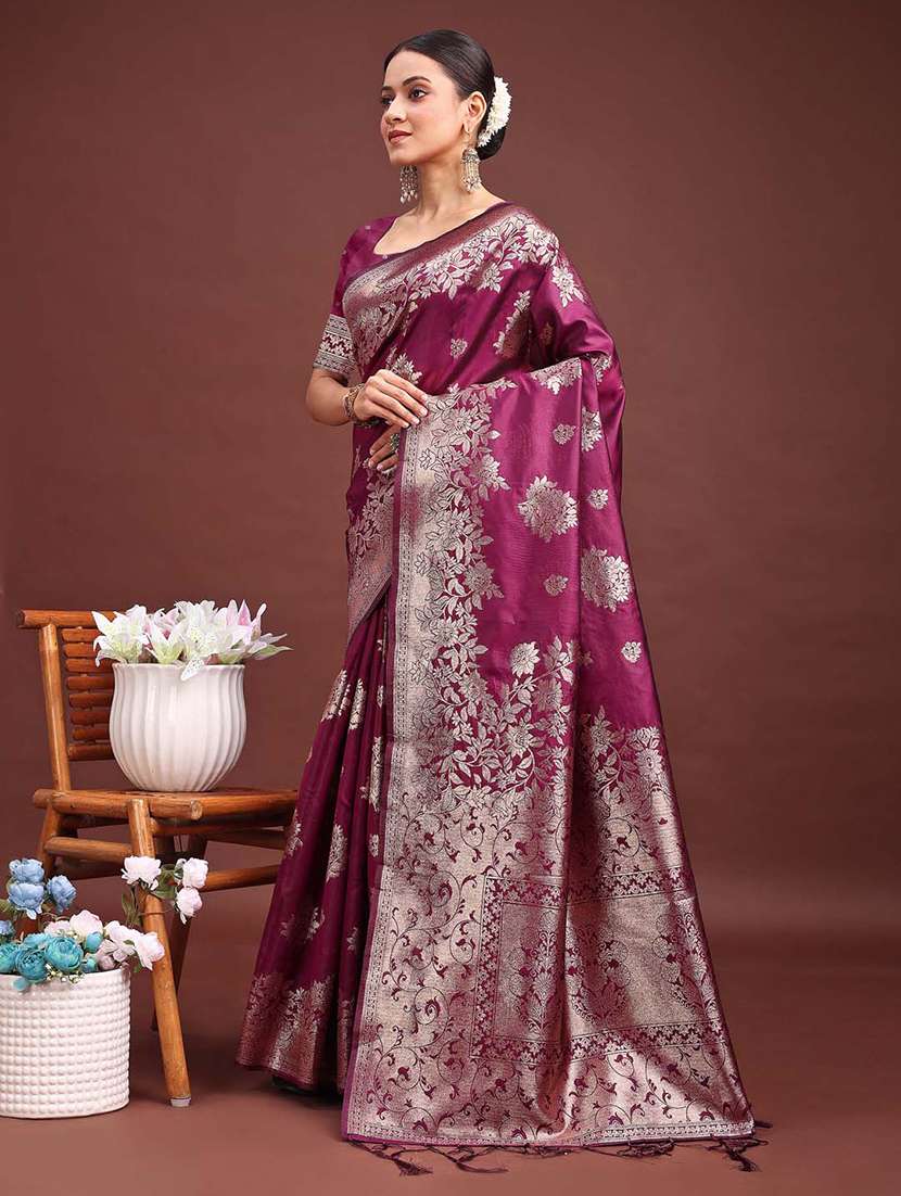 women self design banarasi saree with blouse - 21933560 -  Standard Image - 2