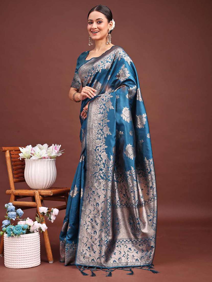 women self design banarasi saree with blouse - 21933561 -  Standard Image - 2