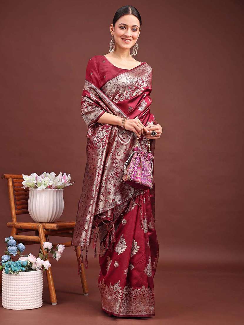 women self design banarasi saree with blouse - 21933562 -  Standard Image - 2