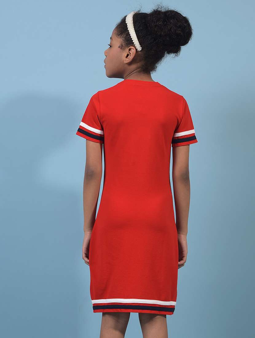 Girls Tapered Short Sleeves Bodycon Dress - 21933570 -  Standard Image - 2