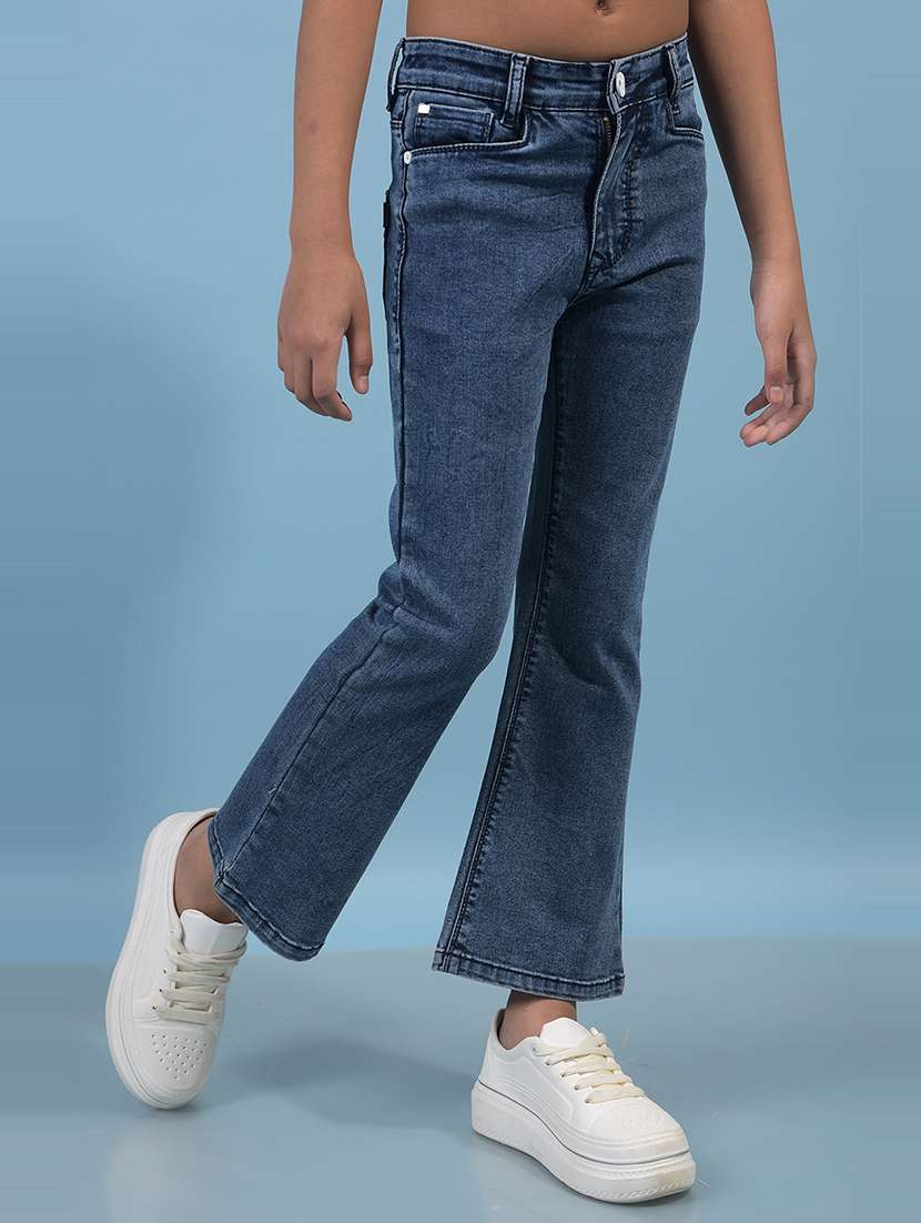 girls solid mid rise bootcut jean - 21933573 -  Standard Image - 2
