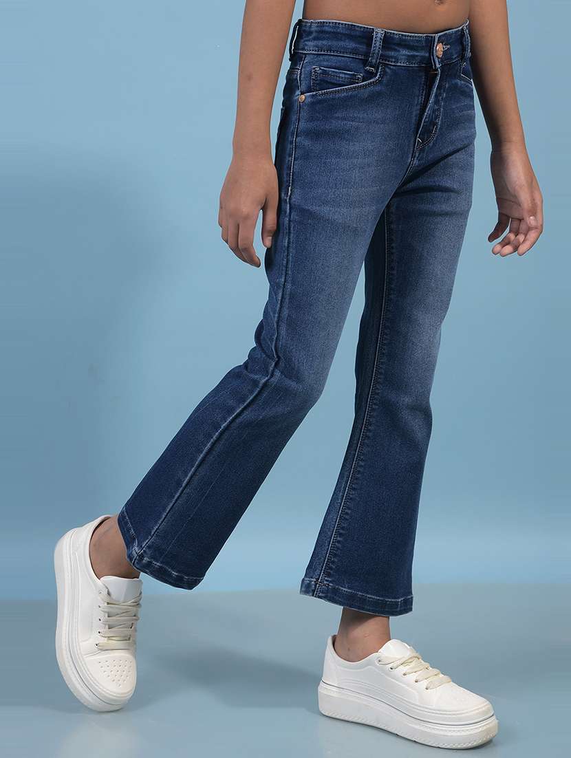 girls solid mid rise bootcut jean - 21933575 -  Standard Image - 2