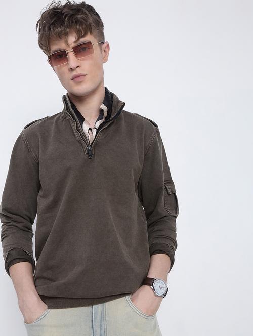 men solid long sleeve regular fit sweatshirt - 21933590 -  Standard Image - 0