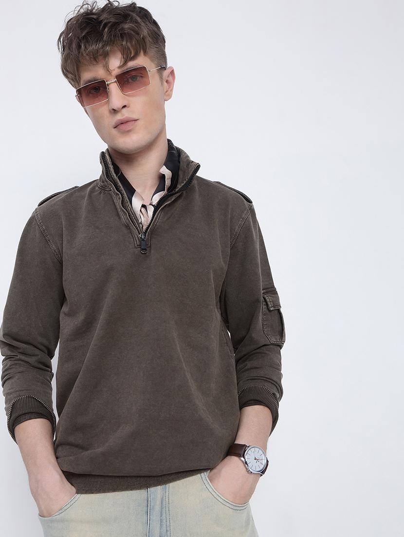 men solid long sleeve regular fit sweatshirt - 21933590 -  Zoom Image - 0