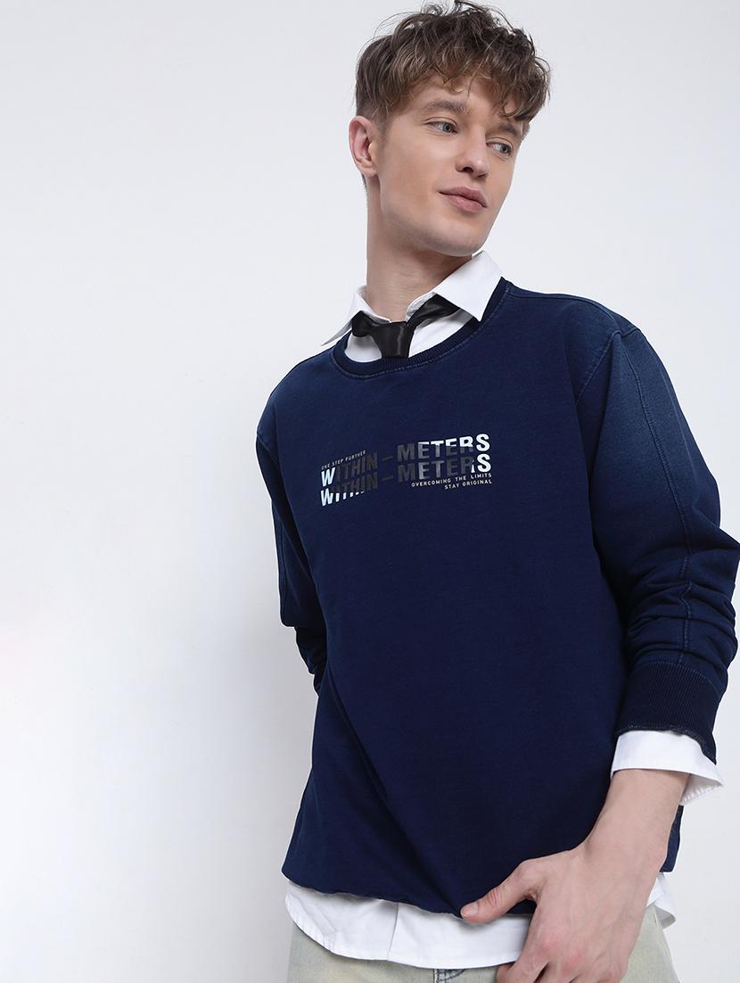 men typographic long sleeve regular fit sweatshirt - 21933603 - Zoom Image - 0