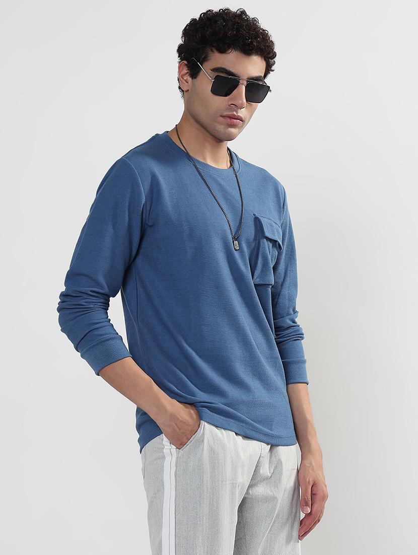 men solid long sleeves regular fit t-shirt - 21933628 - Standard Image - 2