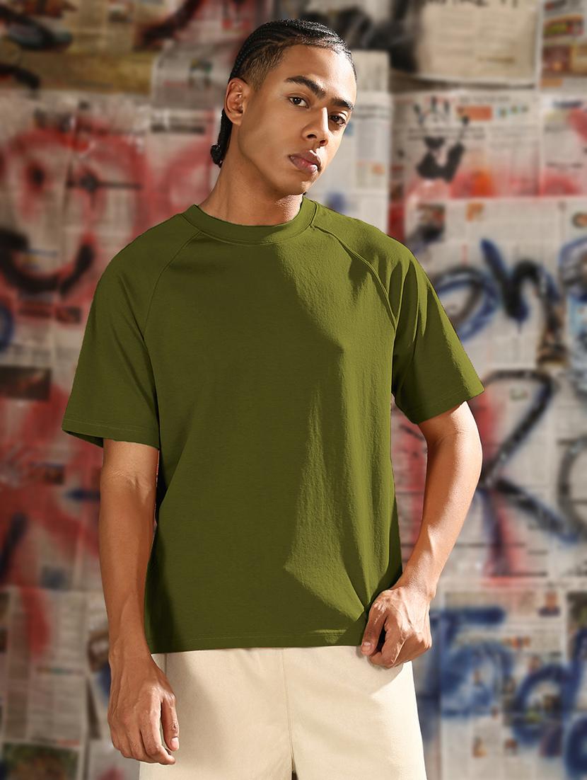 men solid short sleeves loose fit t-shirt - 21933631 - Zoom Image - 0