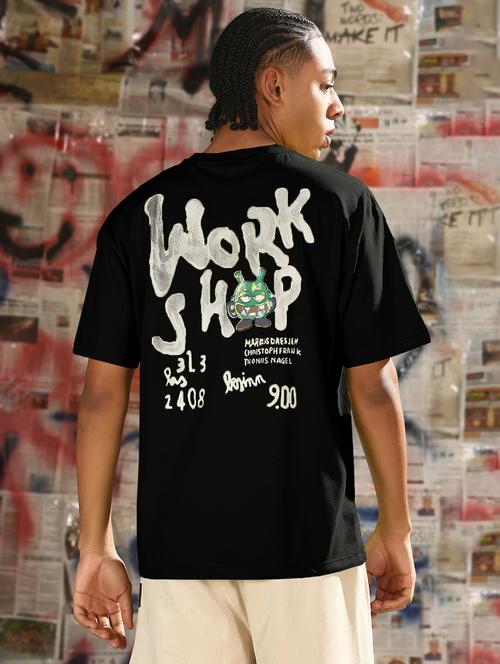 men printed short sleeves loose fit t-shirt - 21933634 -  Standard Image - 0