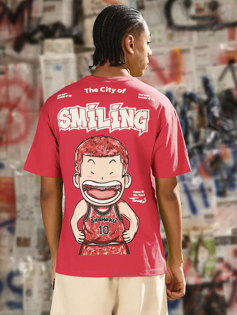 men printed short sleeves loose fit t-shirt - 21933640 - Zoom Image - 0