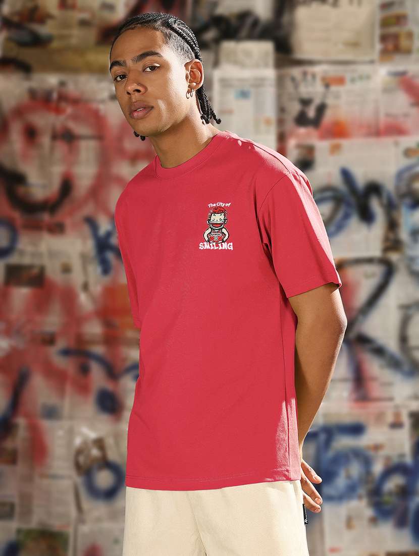 men printed short sleeves loose fit t-shirt - 21933640 - Standard Image - 2