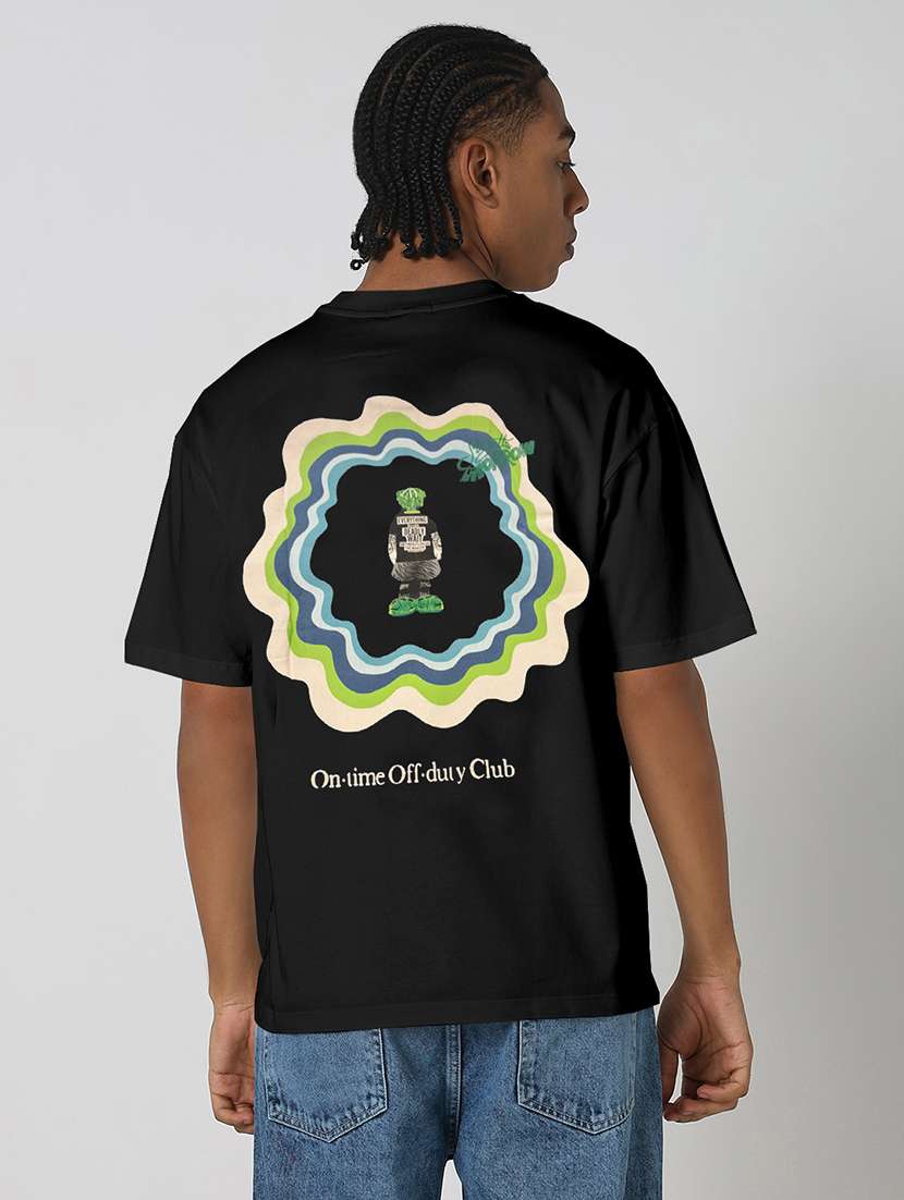 men printed short sleeves loose fit t-shirt