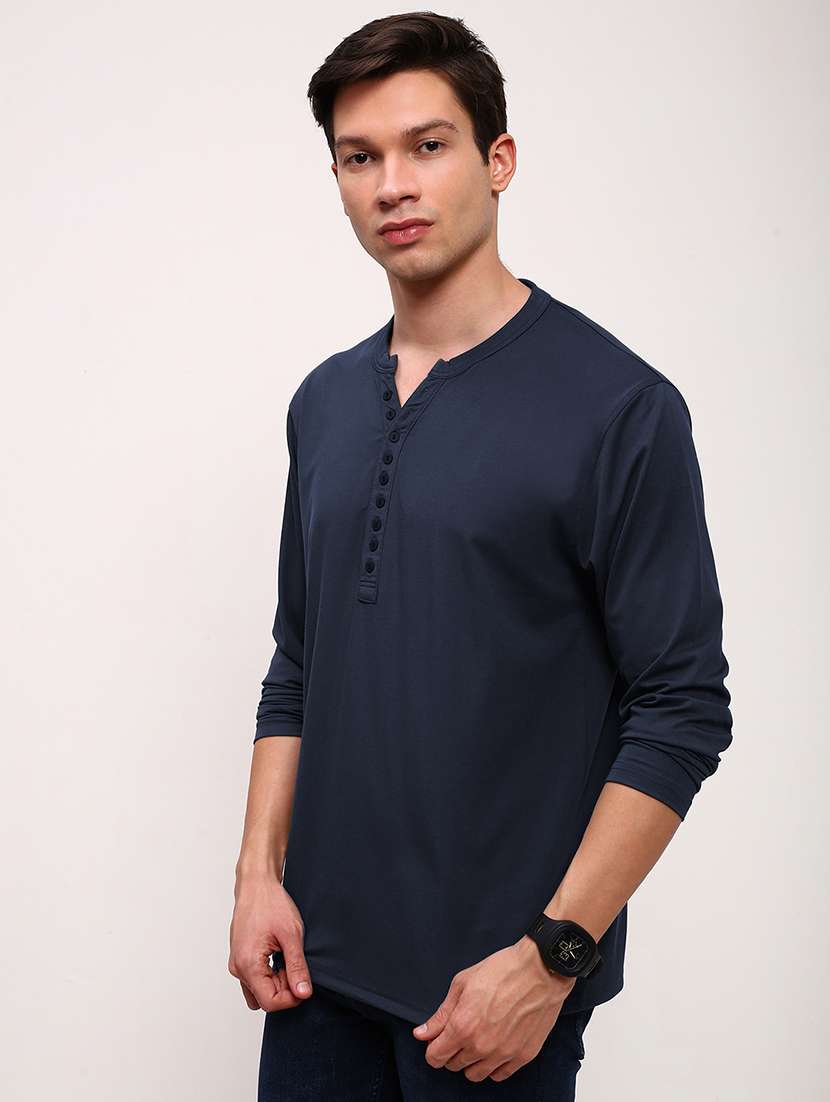 men solid long sleeve regular fit t-shirt - 21933651 - Standard Image - 2