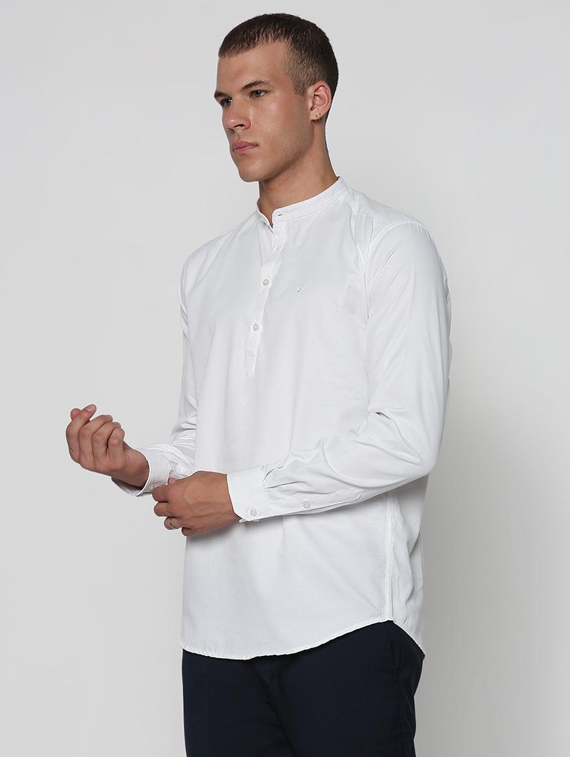 men solid mandarin neck short kurta - 21933706 - Standard Image - 2