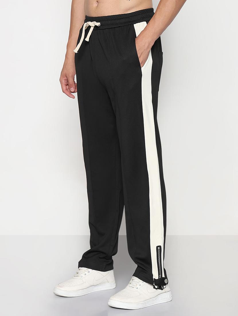 men black side taped low rise full length track pant - 21933747 - Standard Image - 2