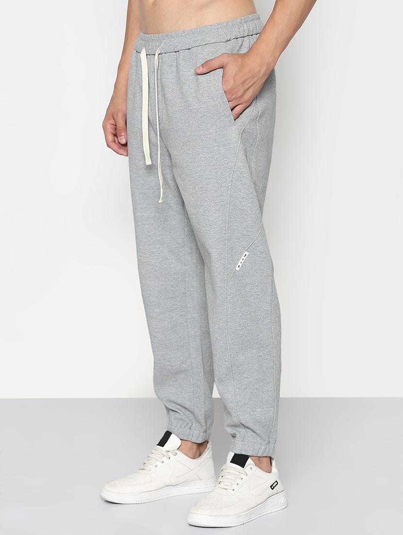 men grey solid low rise regular fit jogger - 21933759 - Standard Image - 2
