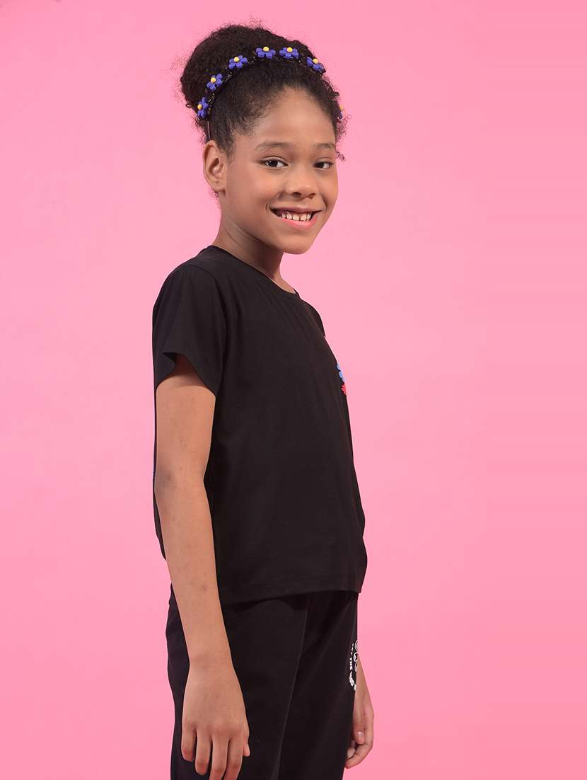 girls floral printed round neck t-shirt - 21933784 -  Standard Image - 2