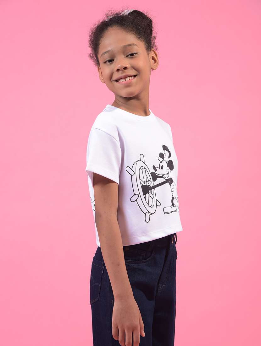 girls graphic round neck t-shirt - 21933787 -  Standard Image - 2