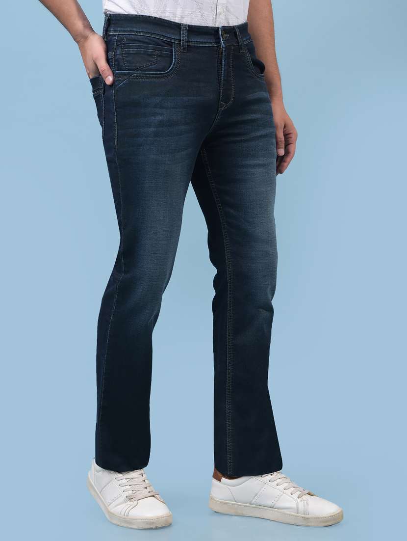 men solid mid rise bootcut jean - 21933804 -  Standard Image - 2