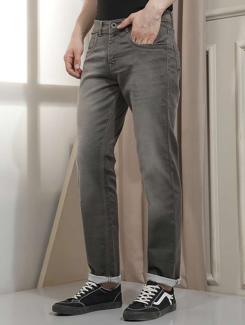 men solid mid rise straight fit jean - 21933807 -  Standard Image - 2