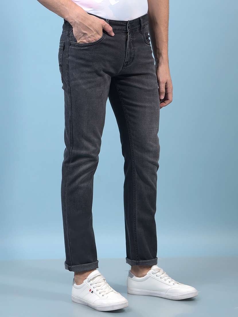 men solid mid rise slim fit jean - 21933808 - Standard Image - 2
