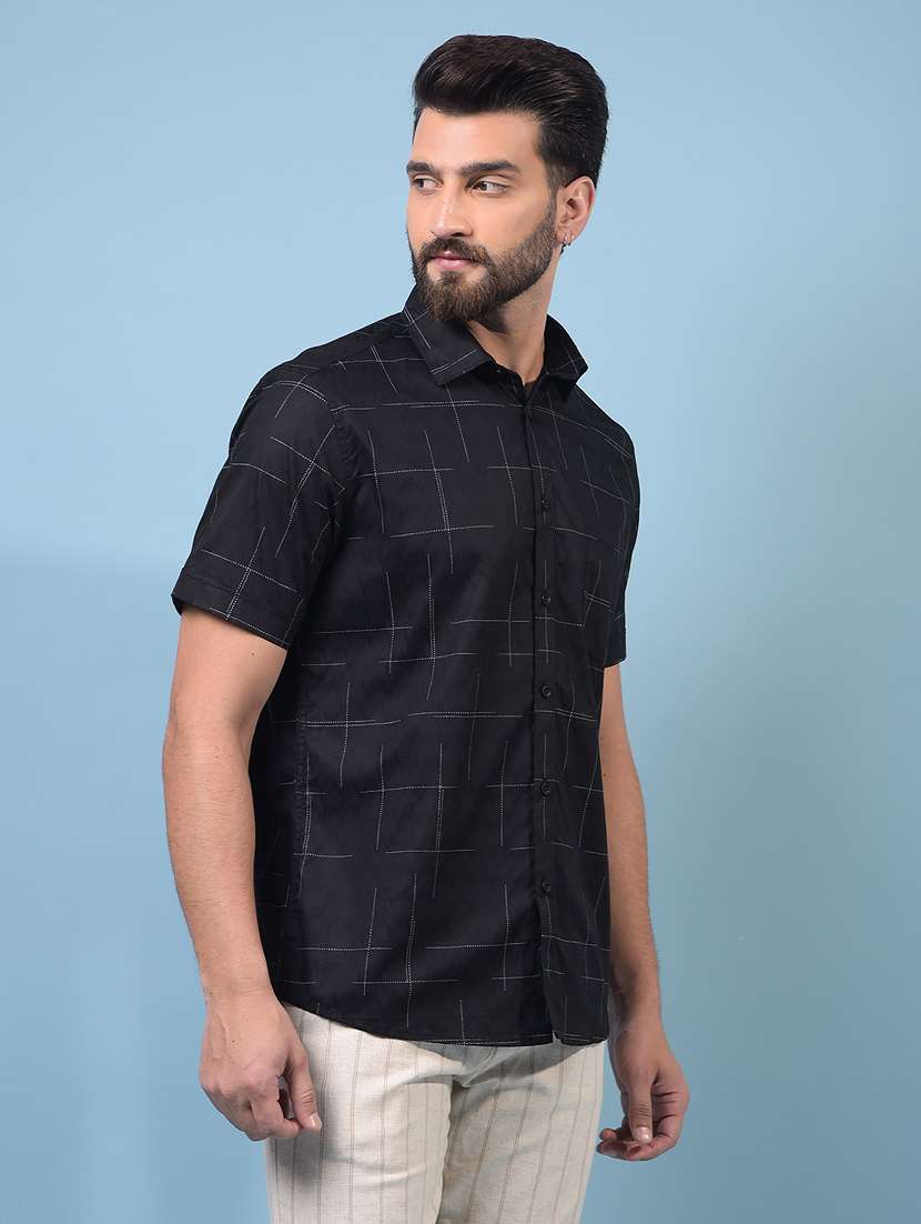 men printed short sleeve regular fit casual shirt - 21933842 -  Standard Image - 2