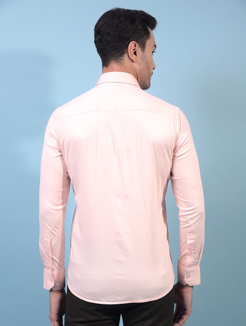 men solid long sleeve slim fit casual shirt - 21933884 - Standard Image - 2