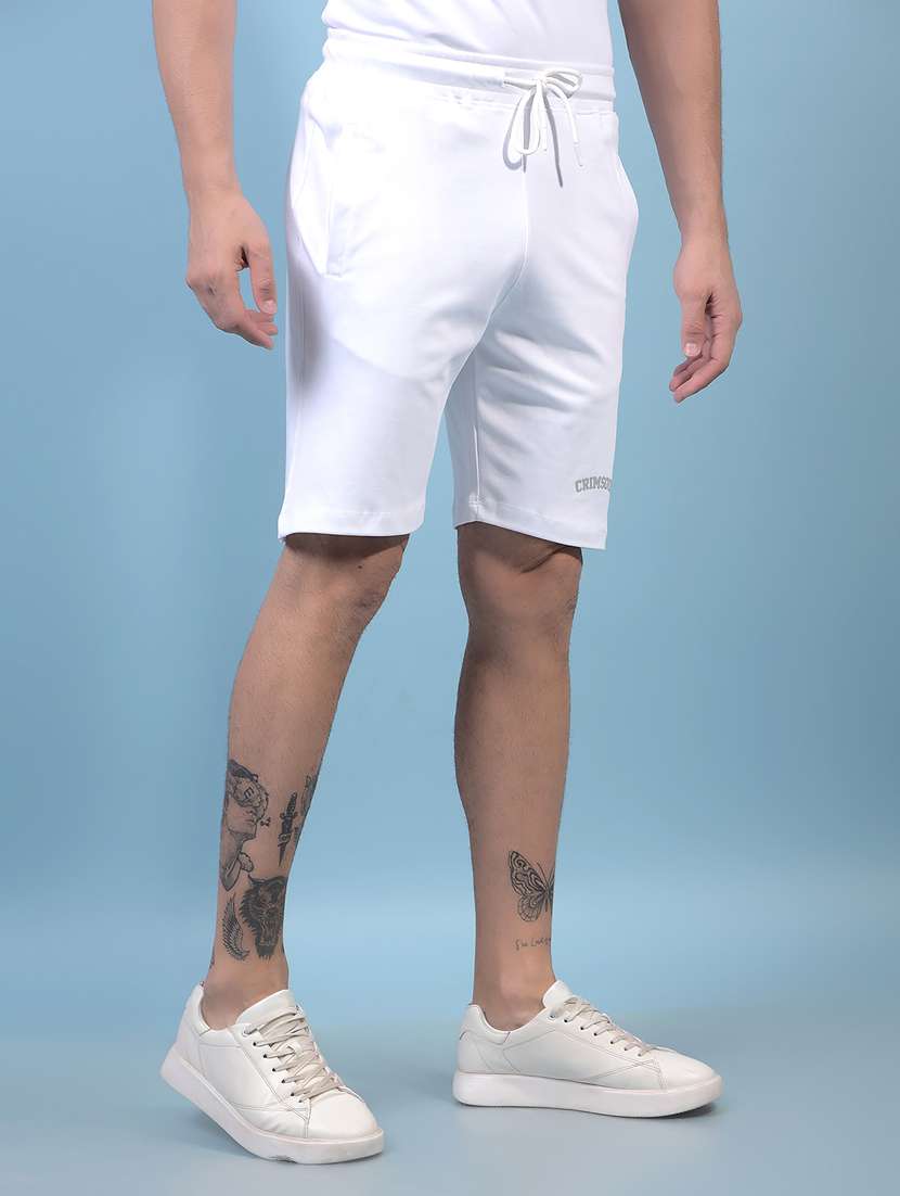 men solid mid rise regular fit shorts - 21933900 -  Standard Image - 2