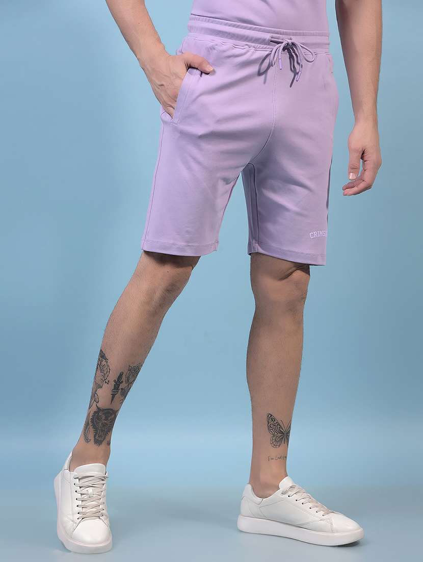 men solid mid rise regular fit shorts - 21933901 -  Standard Image - 2
