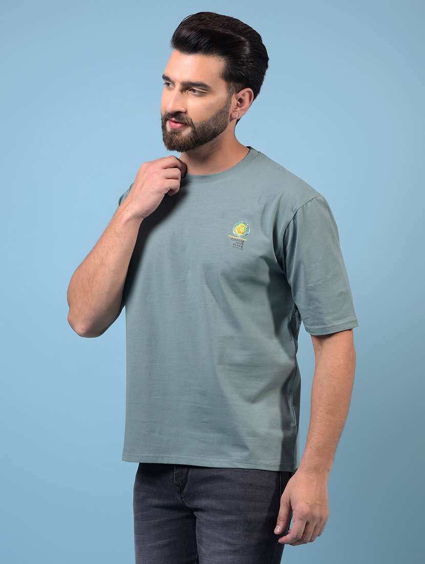 men back print round neck regular fit t-shirt