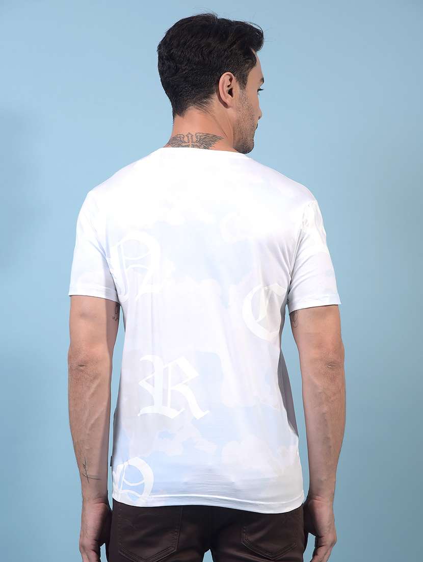 men printed short sleeve slim fit t-shirt - 21933948 -  Standard Image - 2