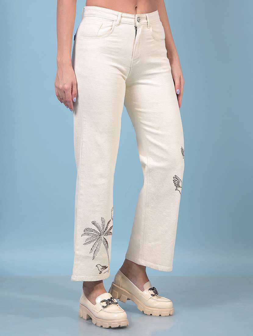 women solid mid rise wide leg jean - 21933975 -  Standard Image - 2