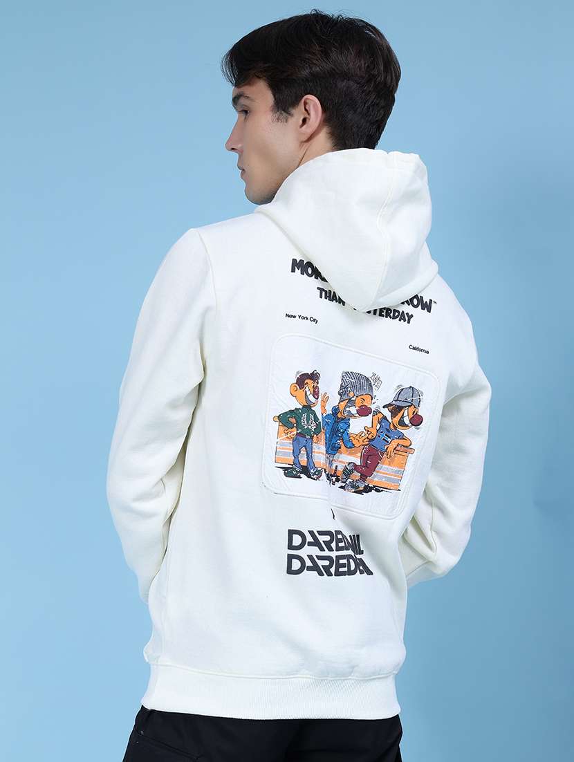 men front & back print long sleeve hooded sweatshirt - 21934112 -  Standard Image - 2