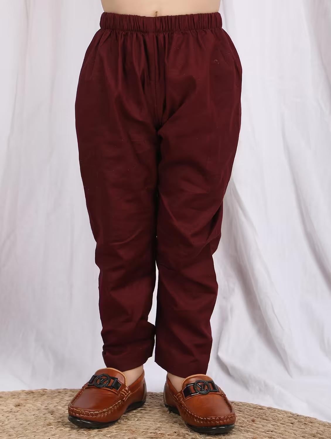 boys printed mandarin neck kurta pajama set - 21934228 - Standard Image - 2