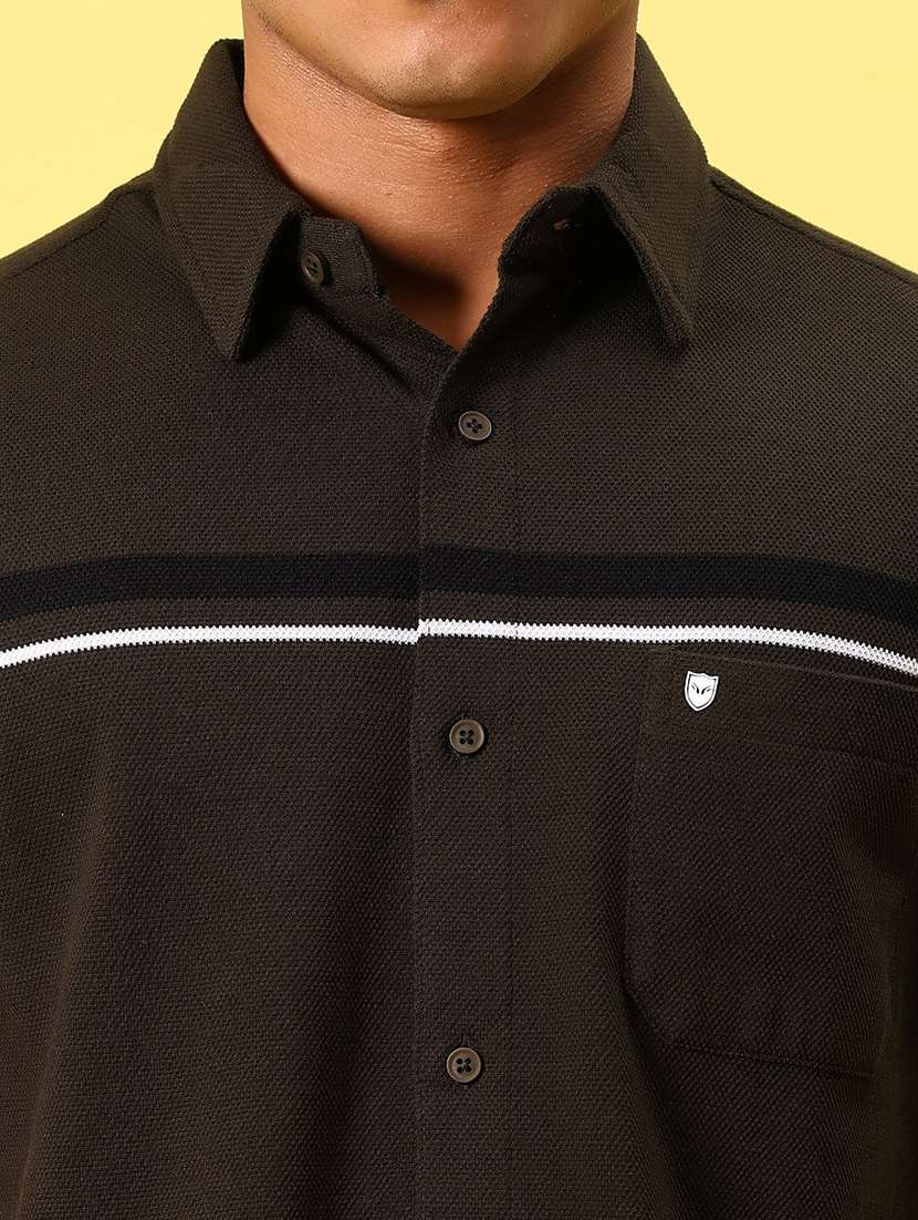 men striped short sleeve casual fit casual shirt - 21934305 -  Standard Image - 2