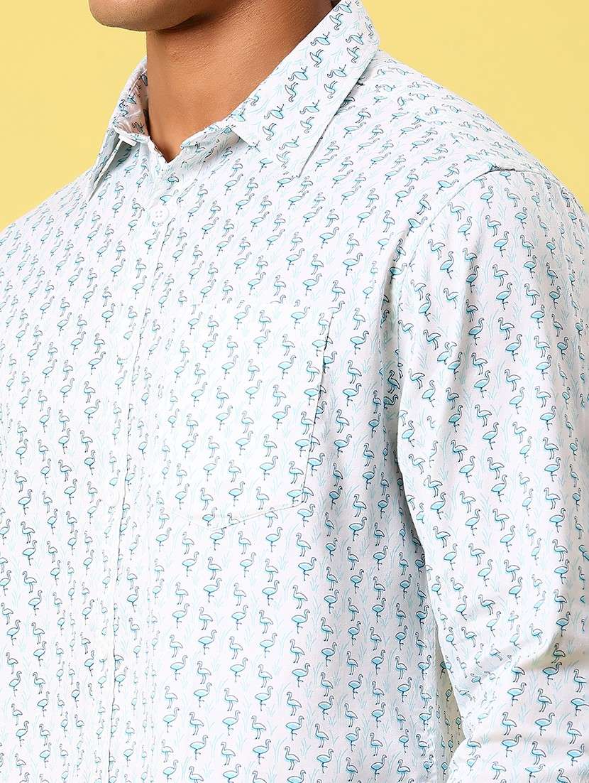 men printed long sleeve regular fit casual shirt - 21934308 -  Standard Image - 2