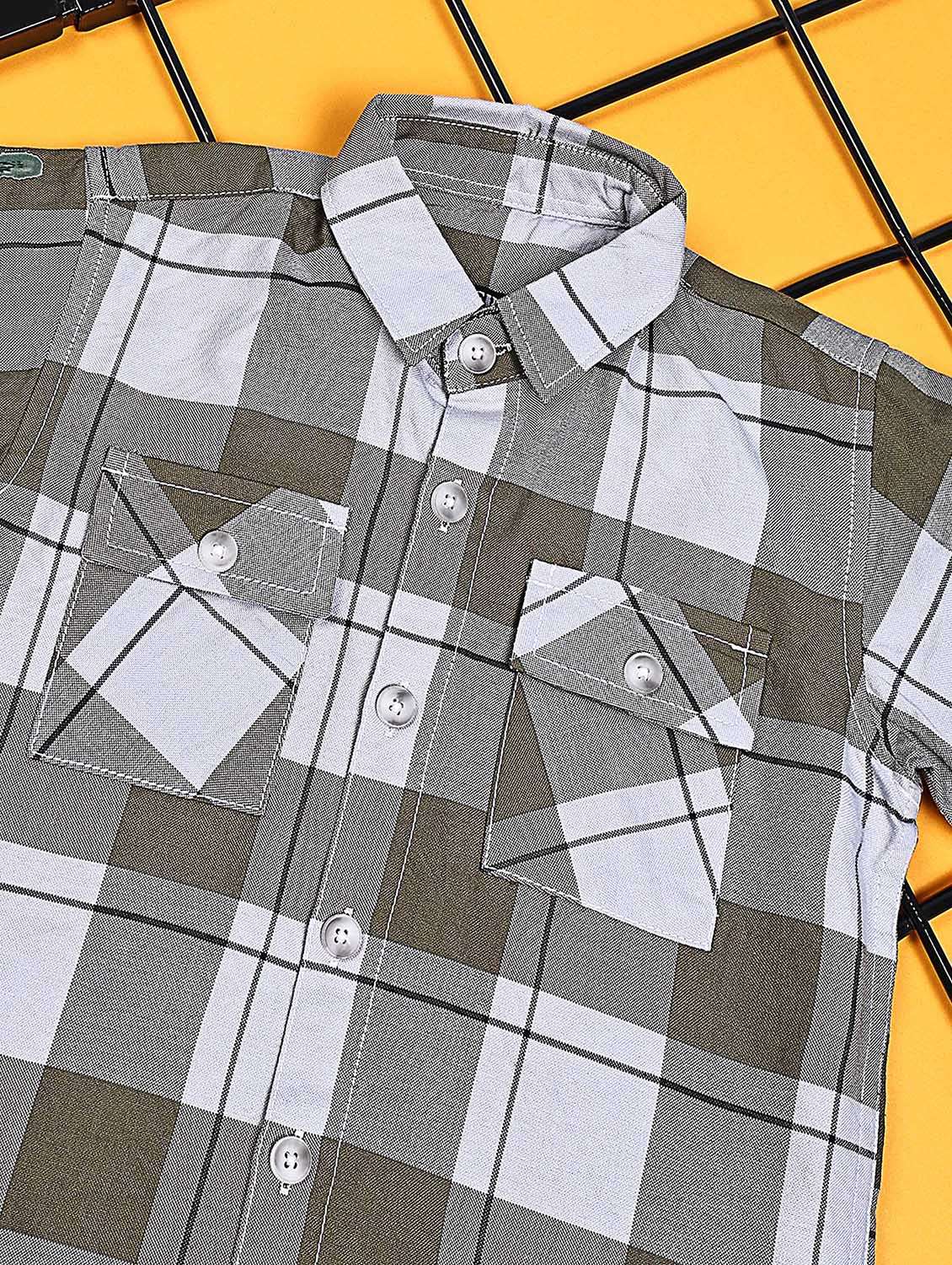 boys checkered short sleeve casual shirt - 21934716 -  Standard Image - 2