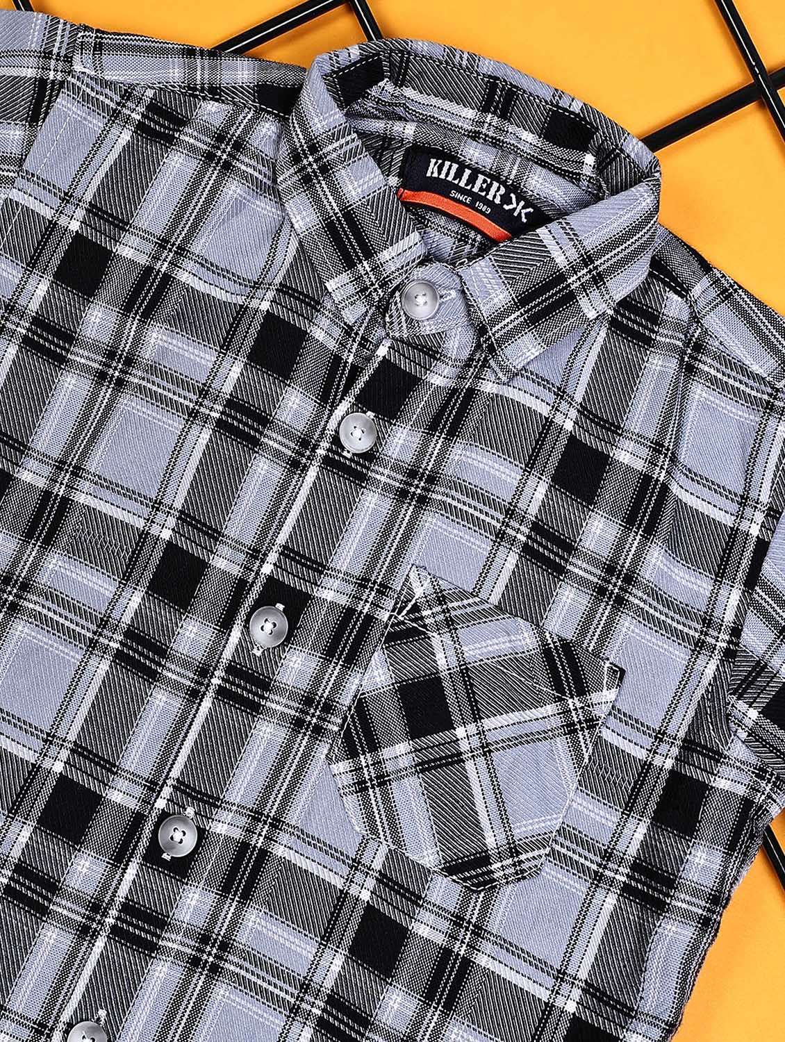 boys checkered short sleeve casual shirt - 21934720 -  Standard Image - 2