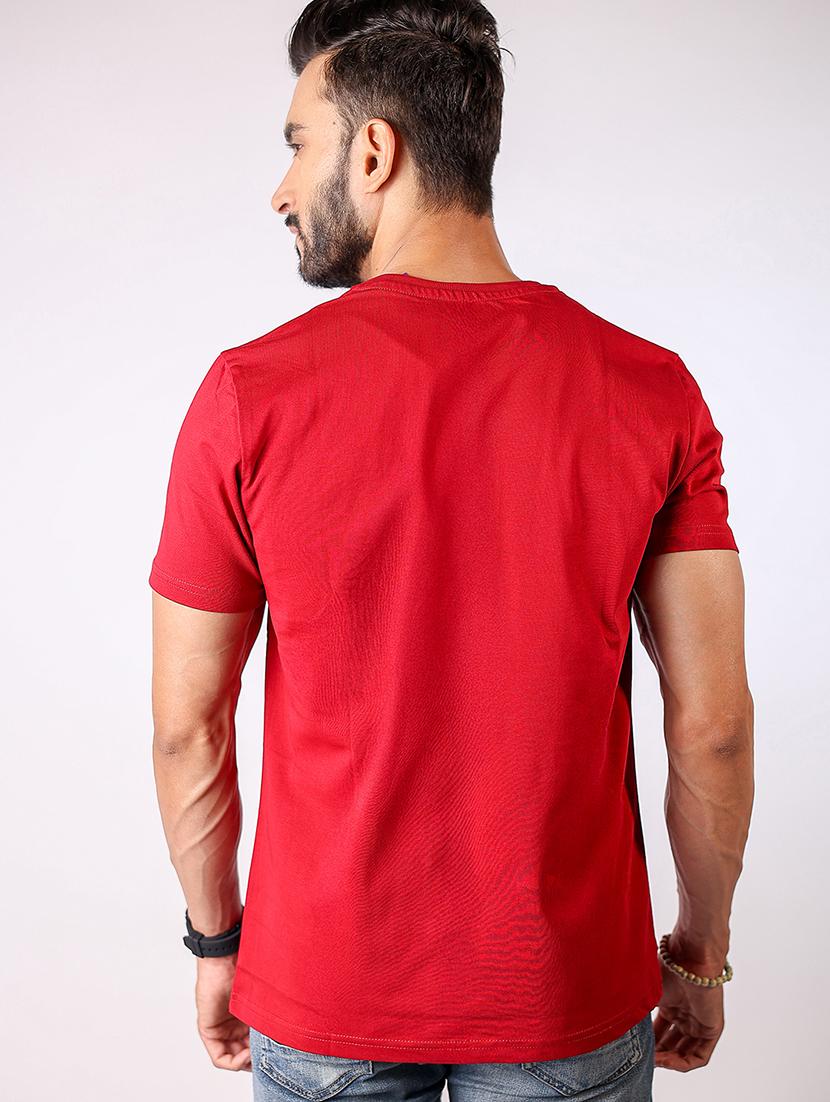 men front print round neck regular fit t-shirt - 21934727 - Standard Image - 2