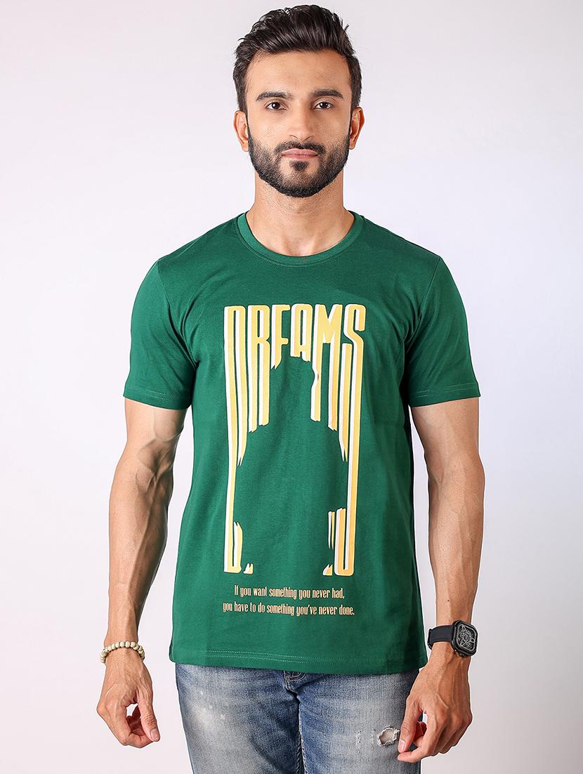 men front print round neck regular fit t-shirt - 21934728 - Zoom Image - 0