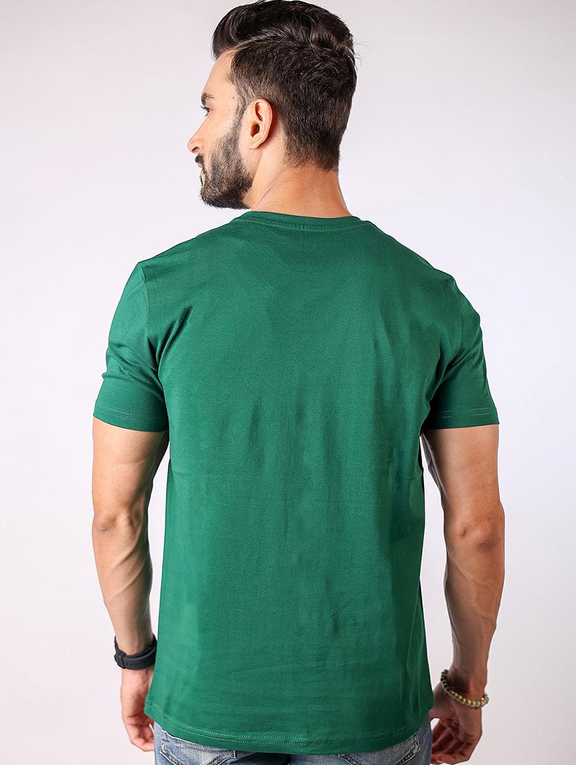 men front print round neck regular fit t-shirt - 21934729 - Standard Image - 2