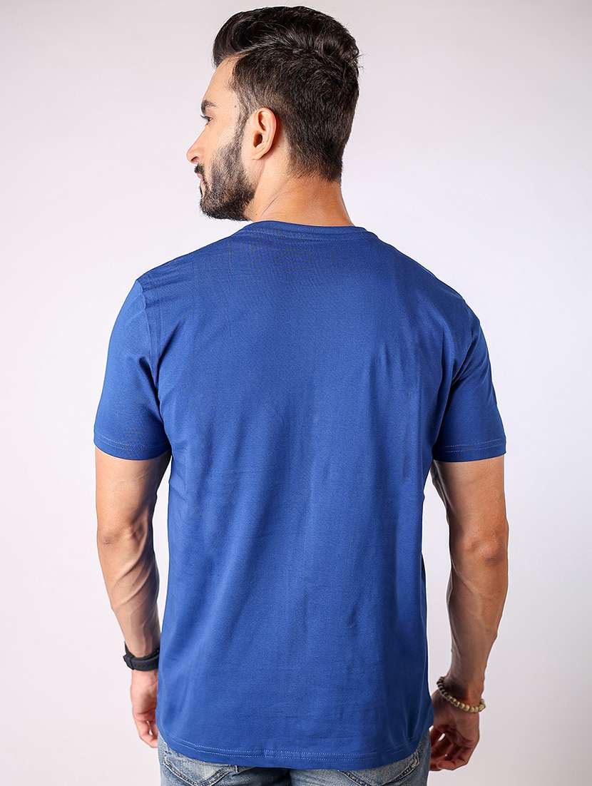 men front print round neck regular fit t-shirt - 21934730 - Standard Image - 2