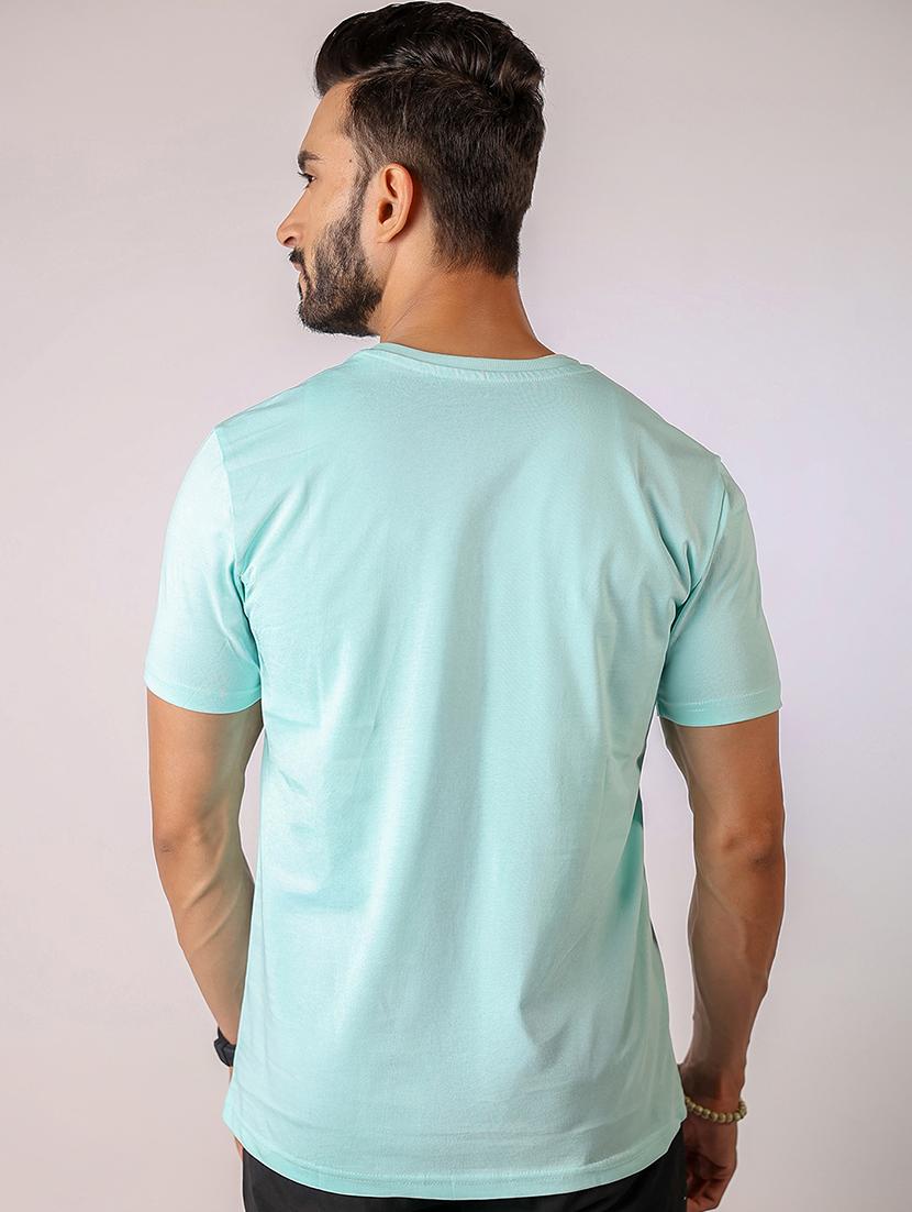 men front print round neck regular fit t-shirt - 21934732 - Standard Image - 2