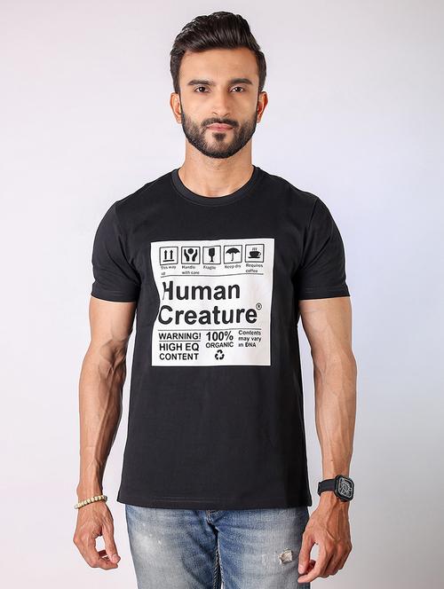 men front print round neck regular fit t-shirt - 21934735 -  Standard Image - 0