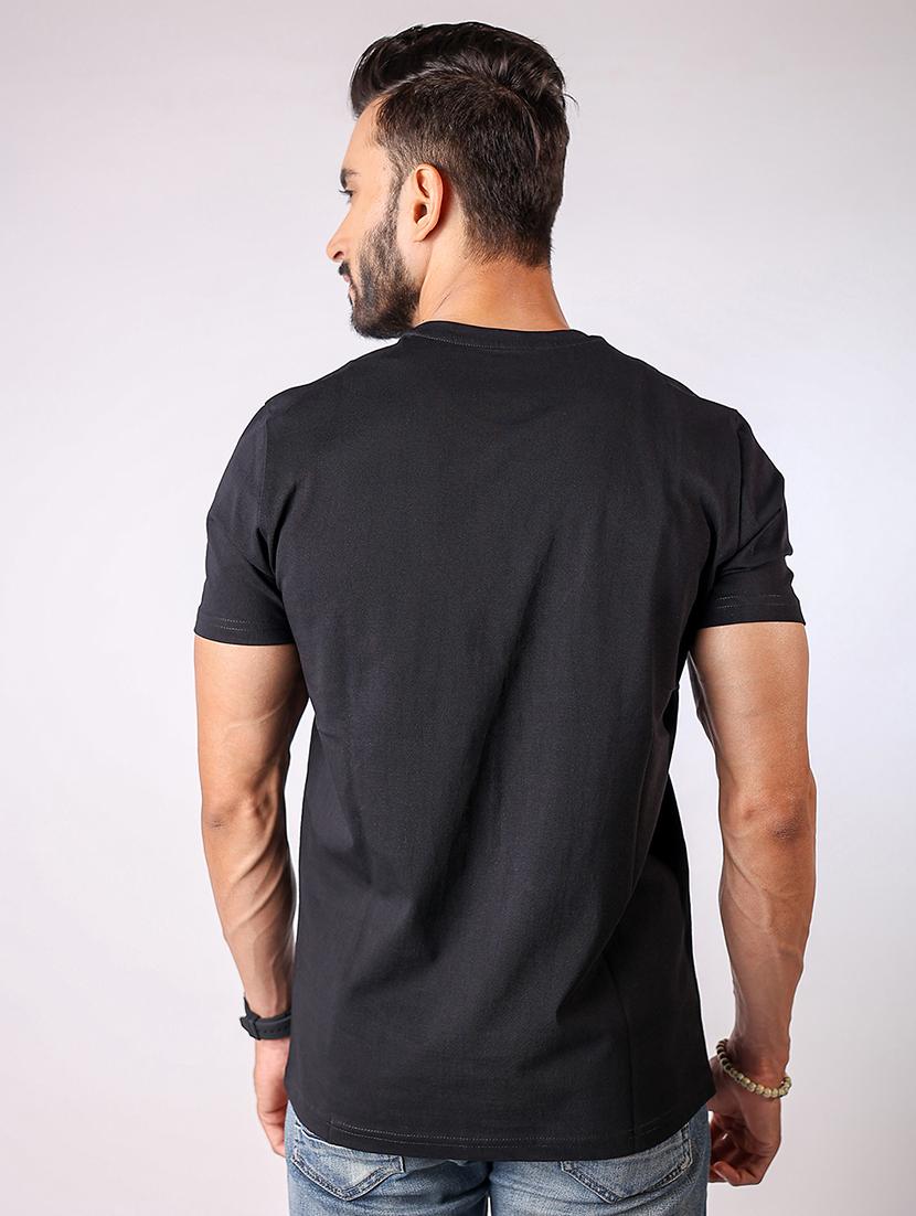 men front print round neck regular fit t-shirt - 21934735 - Standard Image - 2