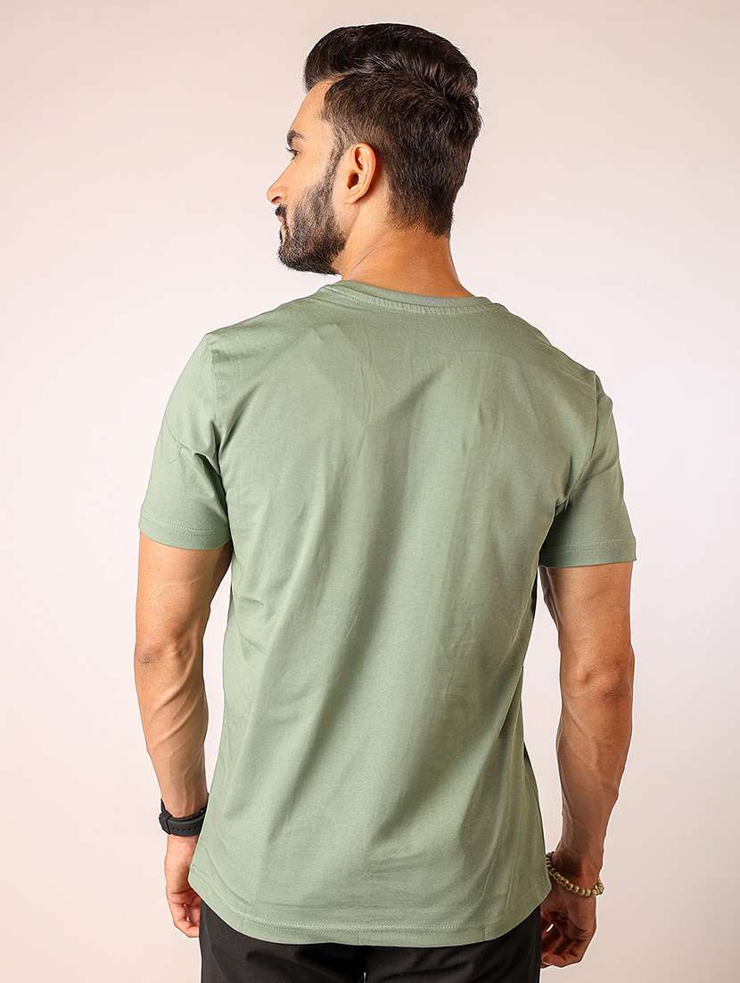 men front print round neck regular fit t-shirt - 21934738 - Standard Image - 2